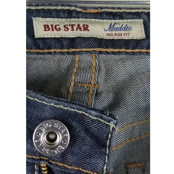Big Star Buckle Whiskering Distressing Maddie Bootcut Jean 27L - Picture 5 of 5
